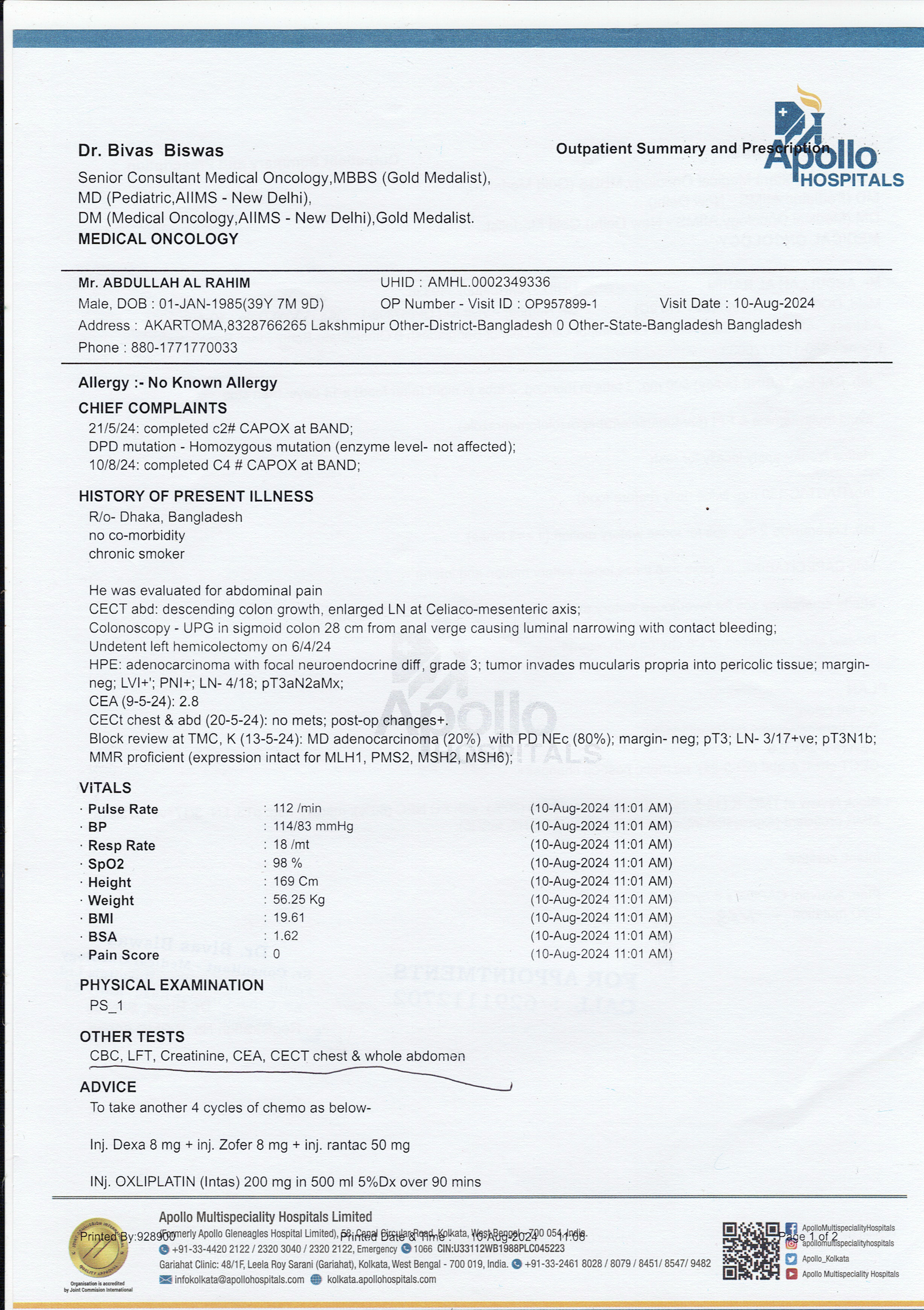 Apollo Hospital Record 1